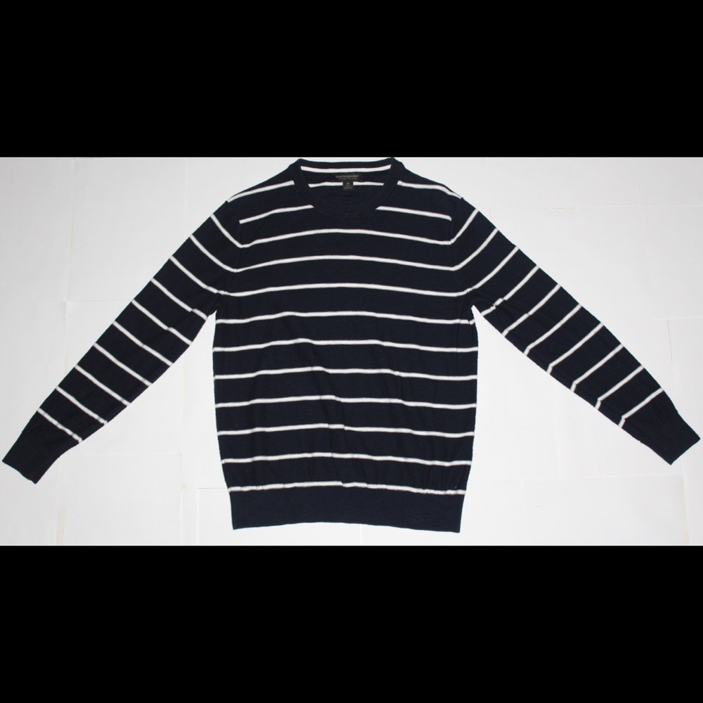 Banana Republic Mens Pullover Sweater (Navy Blue)